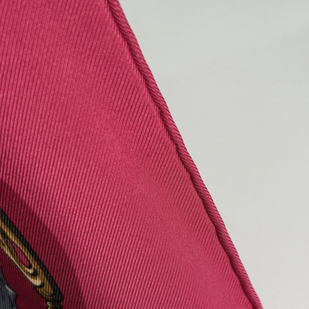 HERMES Pink Silk Scarf - Picture 3 of 4